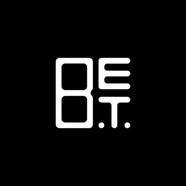 Bet Harf Logosu Tasarımı Vektör Grafik Bet Basit Modern Logo — Stok Vektör