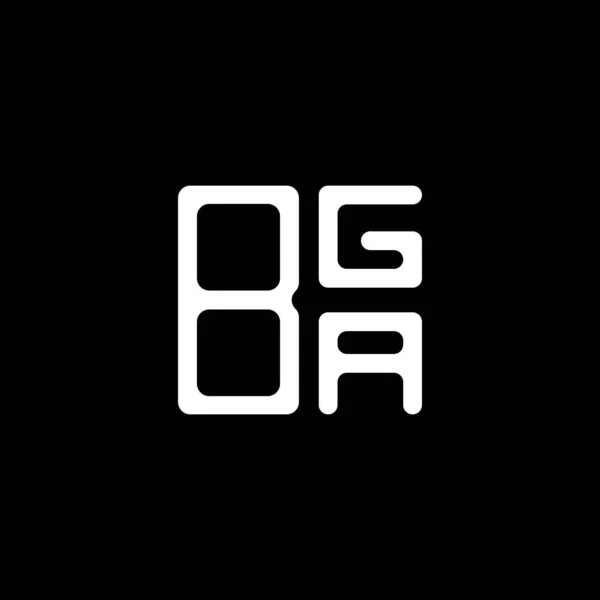 Bga Harfi Logo Yaratıcı Tasarımı Vektör Grafik Bga Basit Modern — Stok Vektör