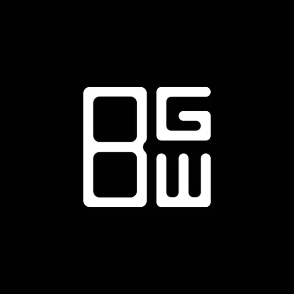 Bgw Harf Logosu Yaratıcı Tasarım Vektör Grafik Bgw Basit Modern — Stok Vektör