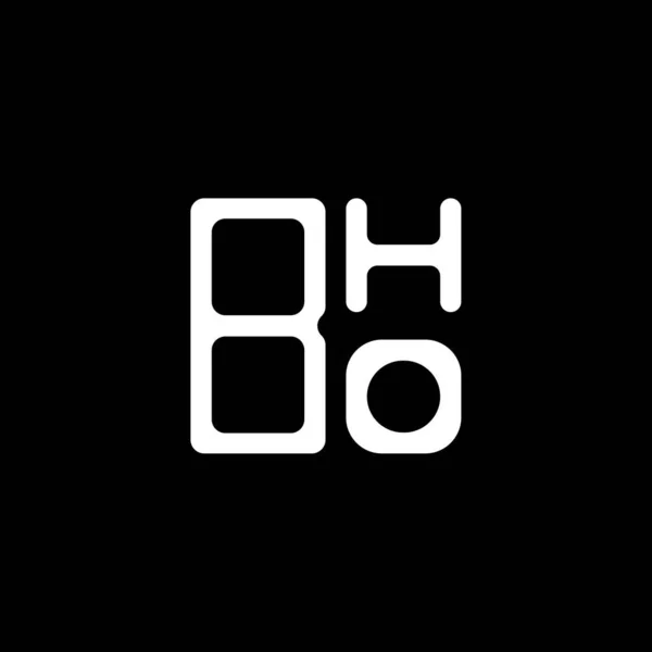 ベクトルグラフィック BhoシンプルかつモダンなロゴとBhoの文字のロゴの創造的なデザイン — ストックベクタ