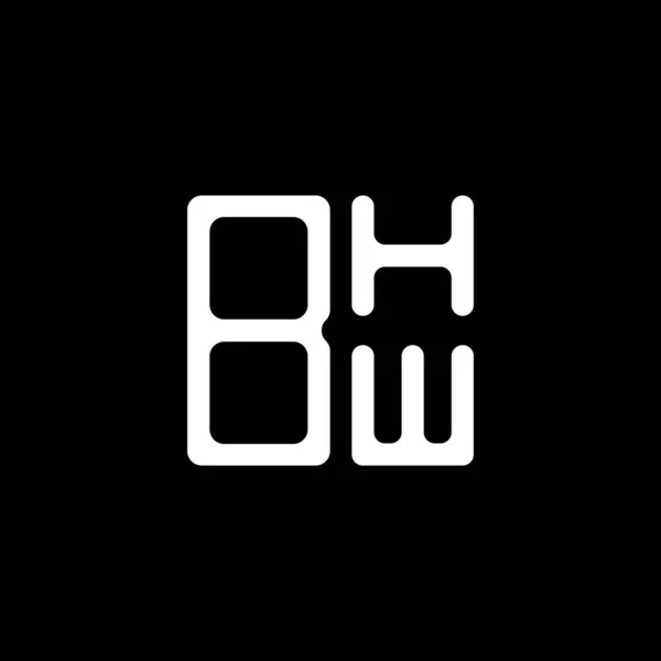 Bhw字母标识创意设计与矢量图形 Bhw简单现代标识 — 图库矢量图片