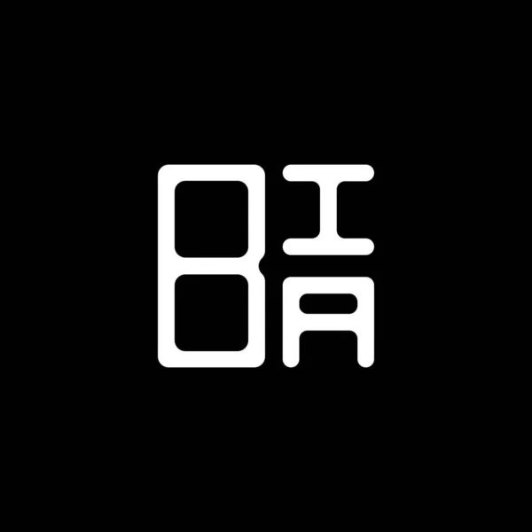Bia Harf Logosu Tasarımı Vektör Grafik Bia Basit Modern Logo — Stok Vektör
