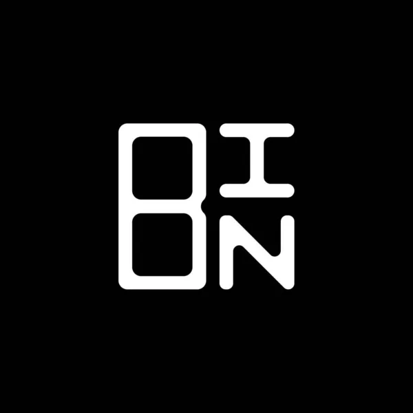 Bin Letter Logo Creative Design Vector Graphic Bin Simple Modern — Vetor de Stock