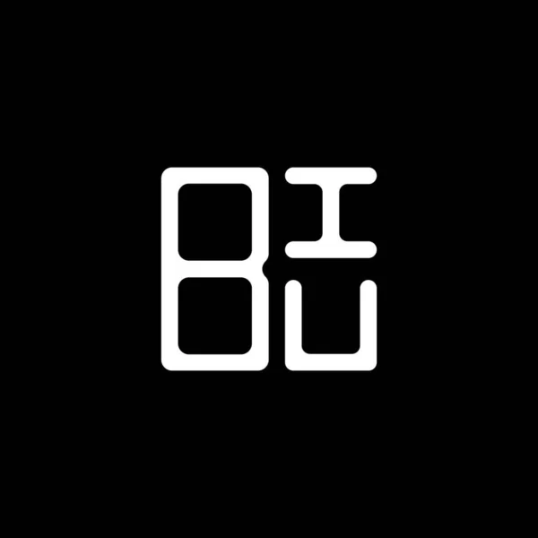 Biu Буква Логотип Креативный Дизайн Векторной Графикой Biu Простой Современный — стоковый вектор
