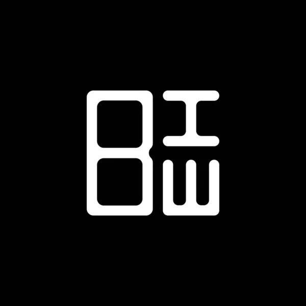 Biw Písmeno Logo Kreativní Design Vektorovou Grafikou Biw Jednoduché Moderní — Stockový vektor