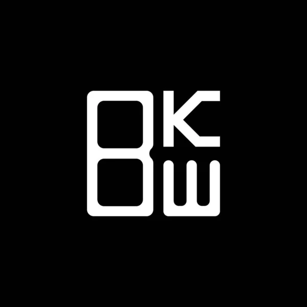 Bkw Letter Logo Creative Design Vector Graphic Bkw Simple Modern — Stok Vektör