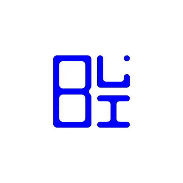 Bli文字のロゴベクトルグラフィック Bliシンプルかつモダンなロゴと創造的なデザイン — ストックベクタ