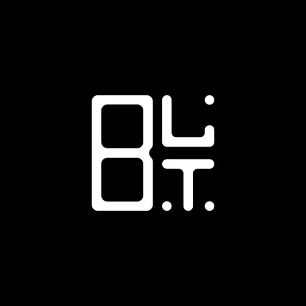 Blt文字のロゴベクトルグラフィック Bltシンプルかつモダンなロゴと創造的なデザイン — ストックベクタ