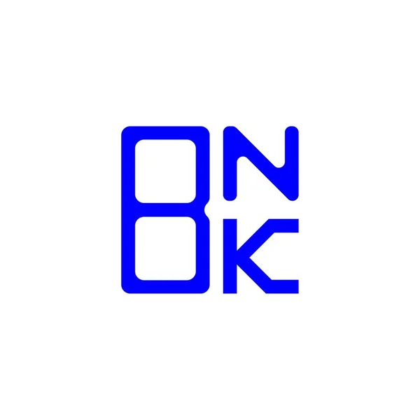 Logo Bnk Desain Kreatif Huruf Dengan Vektor Grafis Bnk Sederhana - Stok Vektor