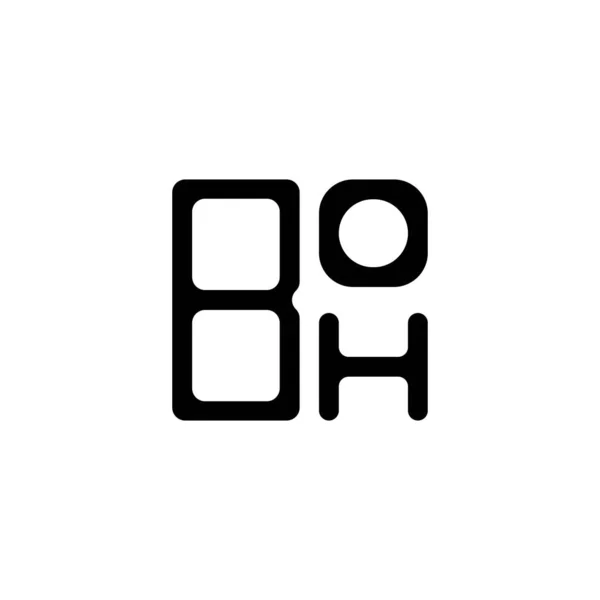 Boh Carta Logotipo Design Criativo Com Gráfico Vetorial Boh Logotipo —  Vetores de Stock