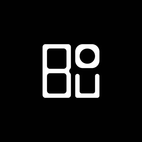 Bou Litera Logo Kreatywny Design Grafiką Wektorową Bou Proste Nowoczesne — Wektor stockowy