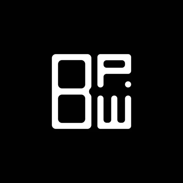 Bpw Letter Logo Creative Design Vector Graphic Bpw Simple Modern — Stok Vektör