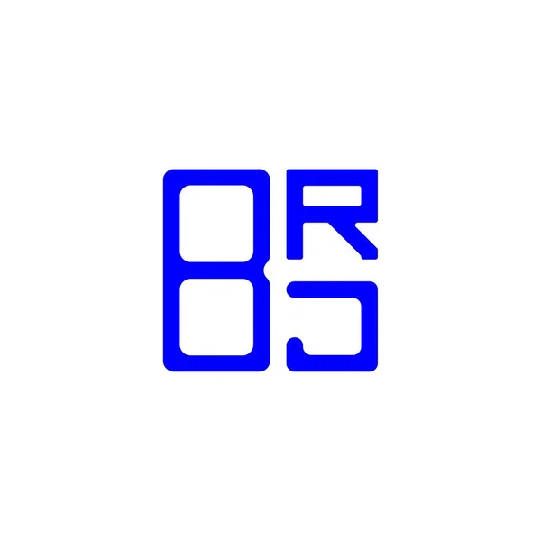 Brjの文字のロゴベクトルグラフィック Brjシンプルかつモダンなロゴと創造的なデザイン — ストックベクタ