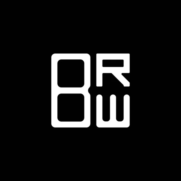 Brw Litera Logo Kreatywny Design Grafiką Wektorową Brw Proste Nowoczesne — Wektor stockowy