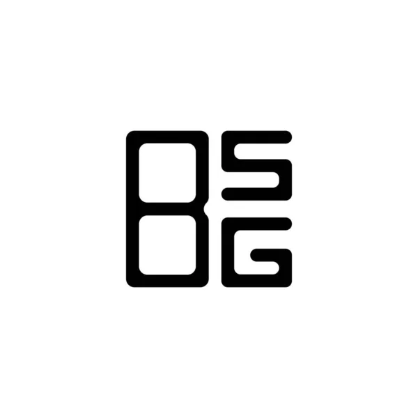 Bsg Harf Logosu Yaratıcı Tasarım Vektör Grafik Bsg Basit Modern — Stok Vektör