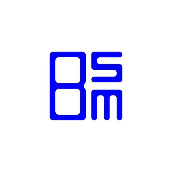 Bsm Letter Logo Creative Design Vector Graphic Bsm Simple Modern — Stok Vektör