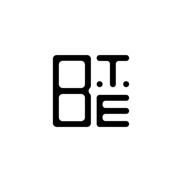 Bte Буква Логотип Креативный Дизайн Векторной Графикой Bte Простой Современный — стоковый вектор