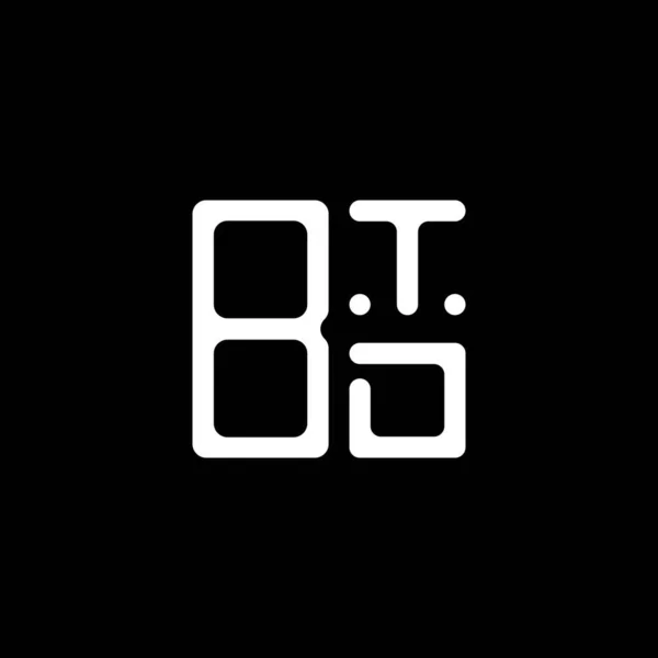 Btd Λογότυπο Επιστολή Δημιουργικό Σχεδιασμό Vector Graphic Btd Απλό Και — Διανυσματικό Αρχείο