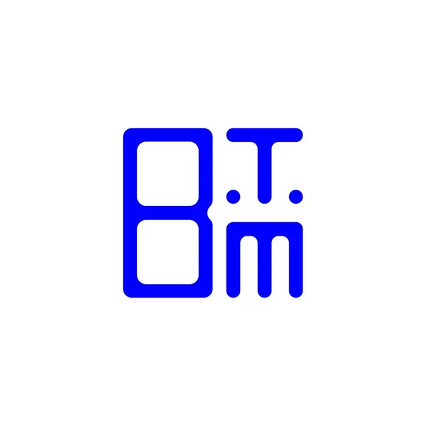 Btm Letter Logo Kreatives Design Mit Vektorgrafik Btm Einfaches Und — Stockvektor