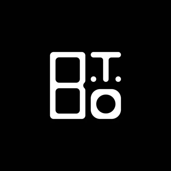 Bto Harf Logosu Tasarımı Vektör Grafik Bto Basit Modern Logo — Stok Vektör