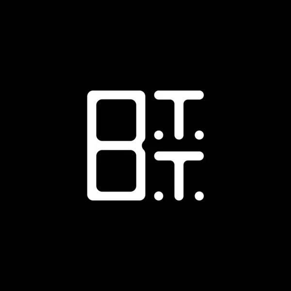 Btt Επιστολή Λογότυπο Δημιουργικό Σχεδιασμό Διανυσματικό Γραφικό Btt Απλό Και — Διανυσματικό Αρχείο
