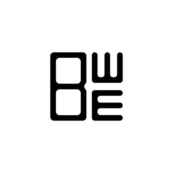 Bwe Písmenné Logo Kreativní Design Vektorovou Grafikou Bwe Jednoduché Moderní — Stockový vektor