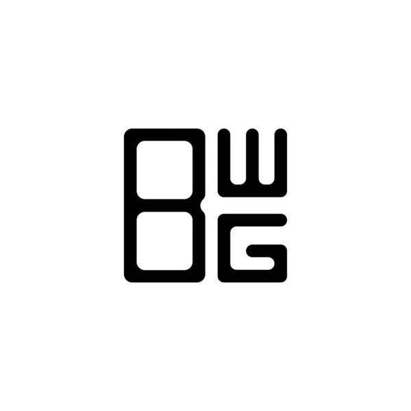 Λογότυπο Bwg Επιστολή Δημιουργικό Σχεδιασμό Vector Graphic Bwg Απλό Και — Διανυσματικό Αρχείο