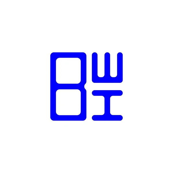 Bwi Litera Logo Kreatywny Design Grafiką Wektorową Bwi Proste Nowoczesne — Wektor stockowy