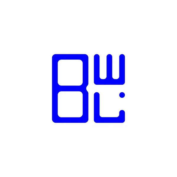 Bwl Letter Logo Creative Design Vector Graphic Bwl Simple Modern — Stock Vector
