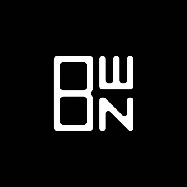 Bwn Litera Logo Kreatywny Design Grafiką Wektorową Bwn Proste Nowoczesne — Wektor stockowy