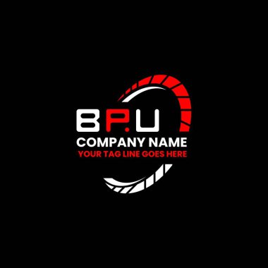 BPU harf logosu tasarımı vektör grafik, BPU basit ve modern logo. BPU lüks alfabe tasarımı  