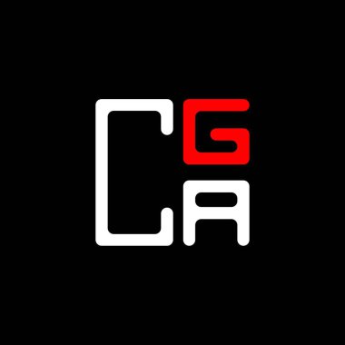 CGA harf logosu yaratıcı tasarım vektör grafik, CGA basit ve modern logo. CGA lüks alfabe tasarımı  