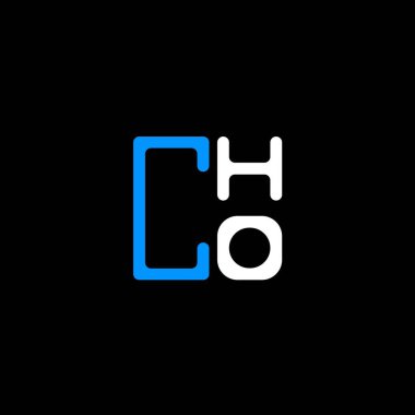CHO harf logosu tasarımı vektör grafik, CHO basit ve modern logo. CHO lüks alfabe tasarımı  