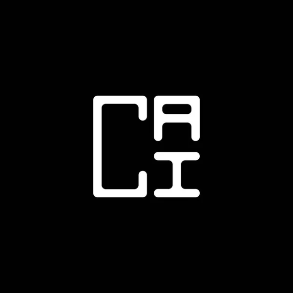 Cai Harf Logosu Tasarımı Vektör Grafik Cai Basit Modern Logo — Stok Vektör