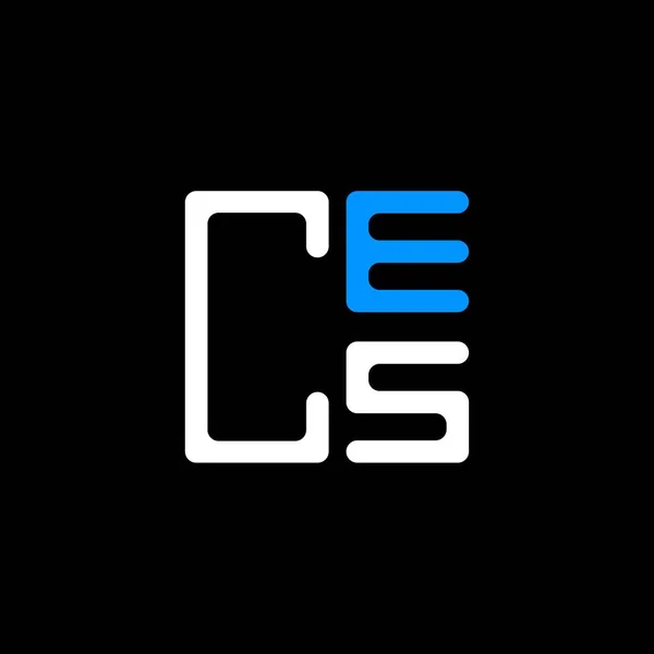 Ces文字のロゴベクトルグラフィック Cesシンプルかつモダンなロゴと創造的なデザイン Ces豪華なアルファベットデザイン — ストックベクタ