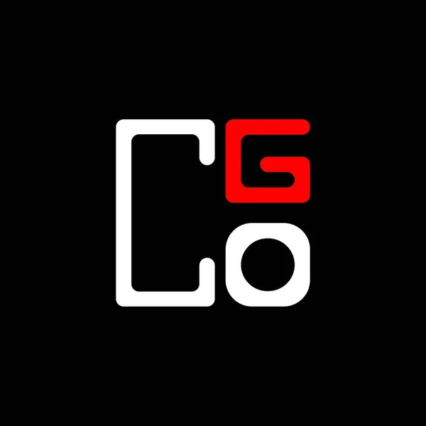 Cgo Brev Logotyp Kreativ Design Med Vektor Grafik Cgo Enkel — Stock vektor