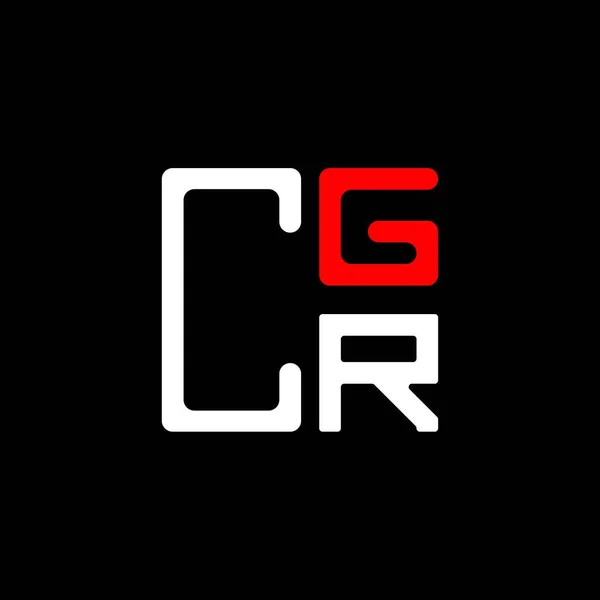 Cgr Carta Logotipo Design Criativo Com Gráfico Vetorial Cgr Logotipo —  Vetores de Stock