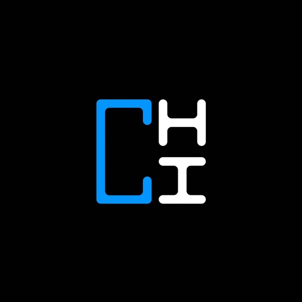Chi Harf Logosu Yaratıcı Tasarımı Vektör Grafik Chi Basit Modern — Stok Vektör