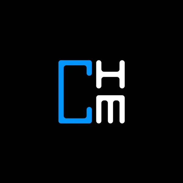 Chm Harf Logosu Tasarımı Vektör Grafik Chm Basit Modern Logo — Stok Vektör