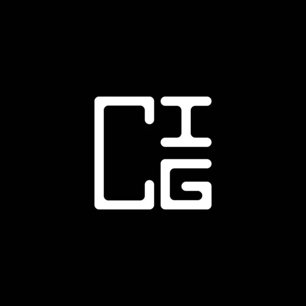 Cig Harf Logosu Tasarımı Vektör Grafik Cig Basit Modern Logo — Stok Vektör