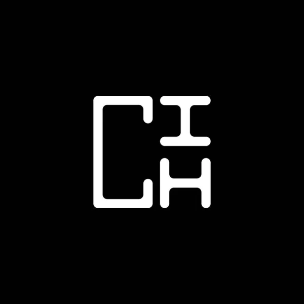 Cih Harf Logosu Tasarımı Vektör Grafik Cih Basit Modern Logo — Stok Vektör