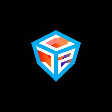 CJZ harf logosu yaratıcı tasarım vektör grafik, CJZ basit ve modern logo. CJZ lüks alfabe tasarımı  