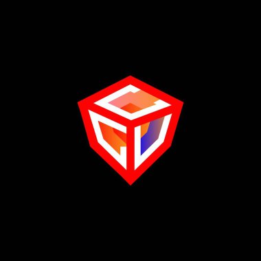 CLU harf logosu tasarımı vektör grafik, CLU basit ve modern logo. CLU lüks alfabe tasarımı  