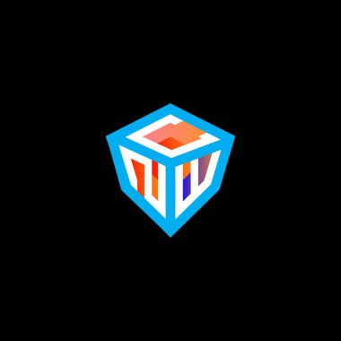 CNW harfli yaratıcı logo vektör grafik, CNW basit ve modern logo. CNW lüks alfabe tasarımı  
