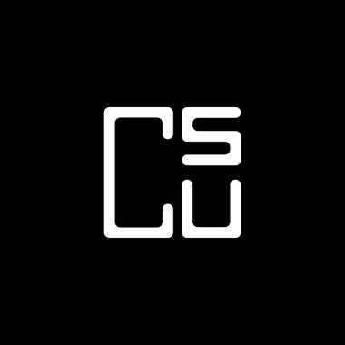 CSU harf logosu tasarımı vektör grafik, CSU basit ve modern logo. CSU lüks alfabe dizaynı  