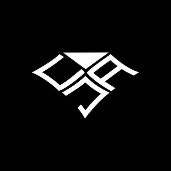 Cja Carta Logotipo Design Criativo Com Gráfico Vetorial Logotipo Simples — Vetor de Stock