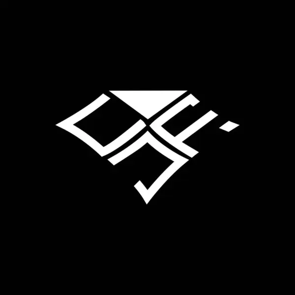 Cjf Harf Logosu Yaratıcı Tasarım Vektör Grafik Cjf Basit Modern — Stok Vektör