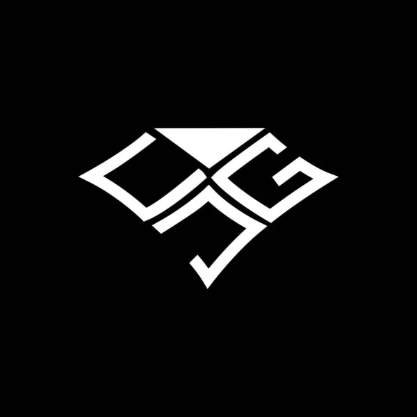 Cjg Lettre Logo Design Créatif Avec Graphique Vectoriel Cjg Logo — Image vectorielle