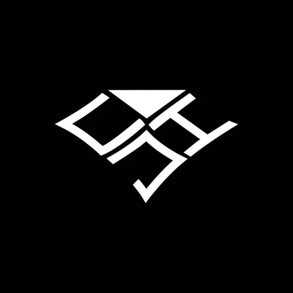 Cji Harf Logosu Yaratıcı Tasarım Vektör Grafik Cji Basit Modern — Stok Vektör