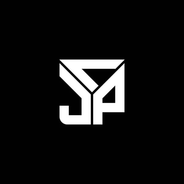 Cjp Carta Logotipo Design Criativo Com Gráfico Vetorial Cjp Logotipo — Vetor de Stock